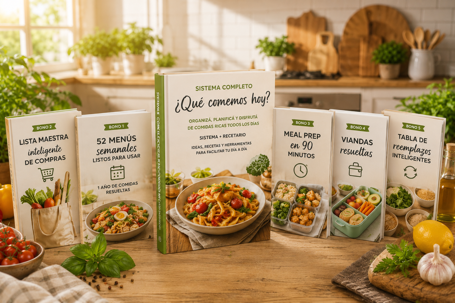 ¿Qué comemos hoy? Sistema + recetario + bonos